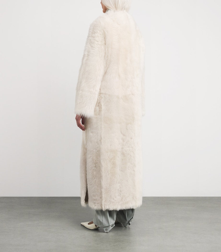 White Lamb Fur Coat