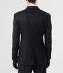 Navy Wool Pinstripe Blazer