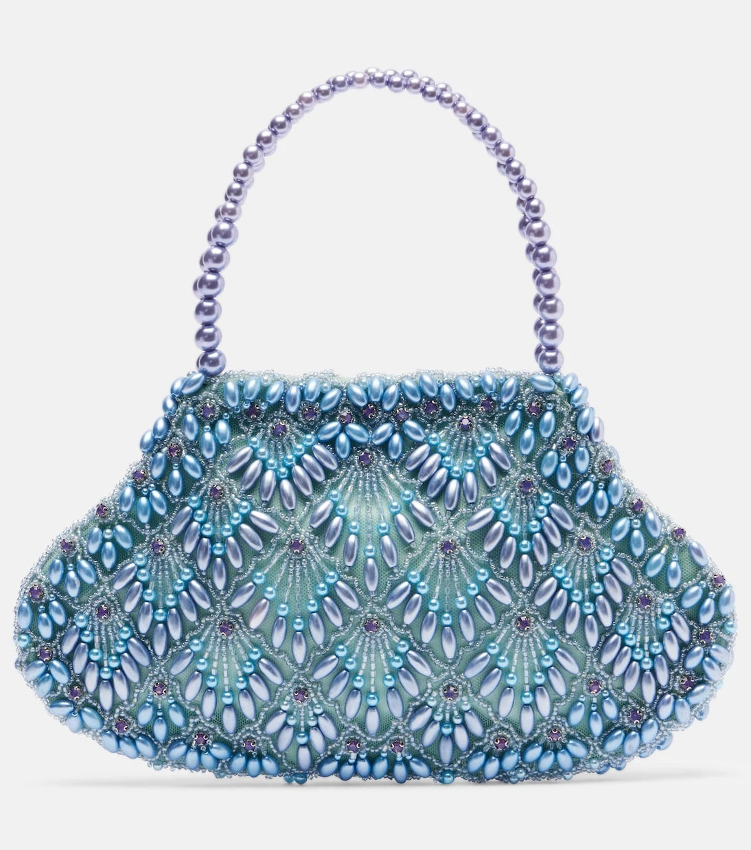 Clio Peppiatt - Scallop Mini embellished tote bag
