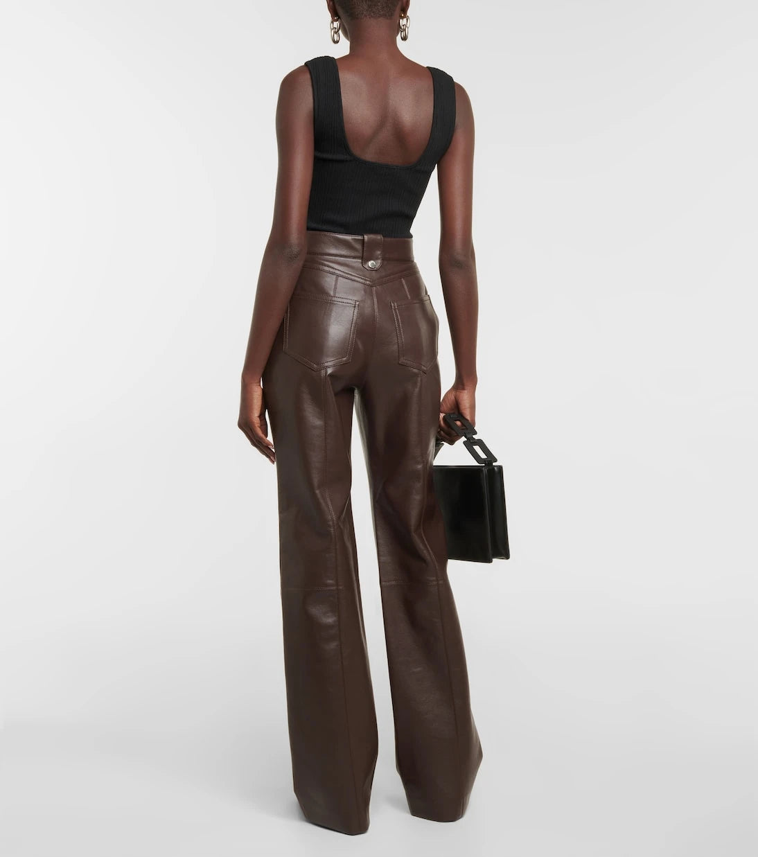 Nanushka - Zelda straight leather-blend pants