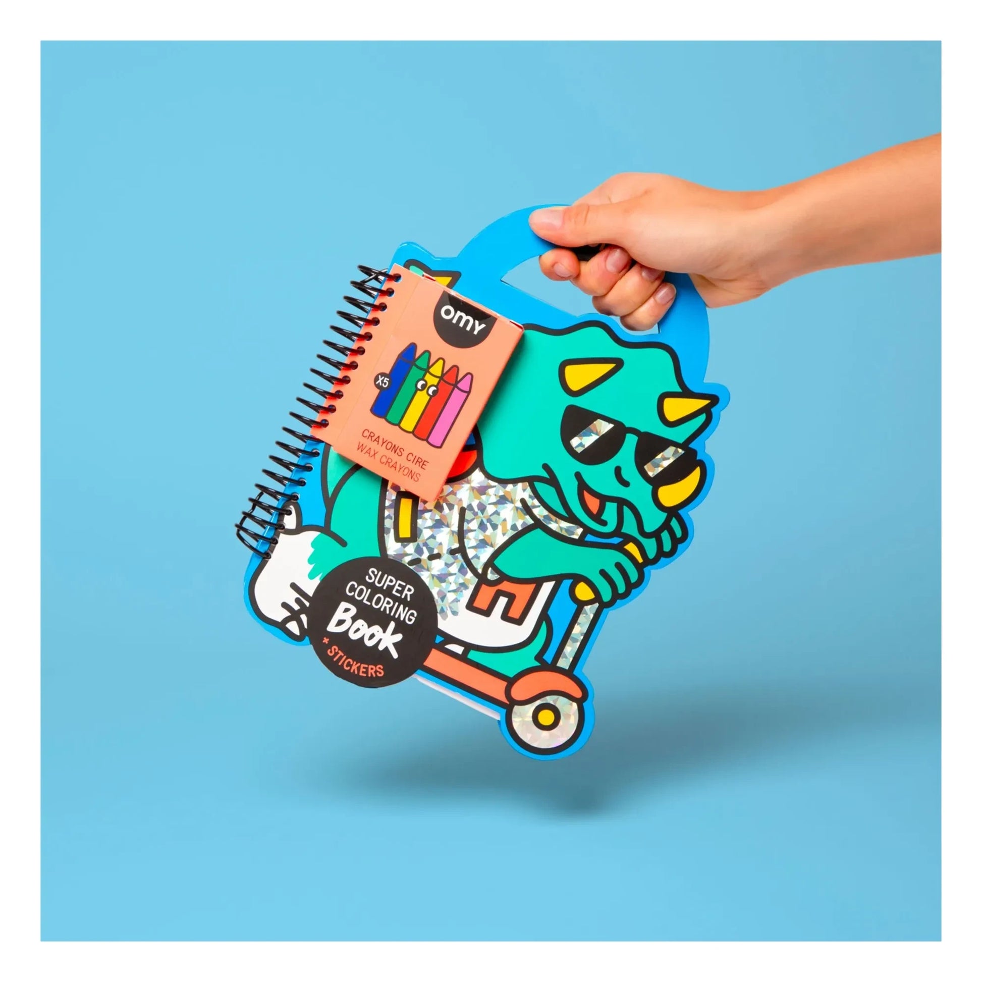 Omy - Dino coloring book with stickers