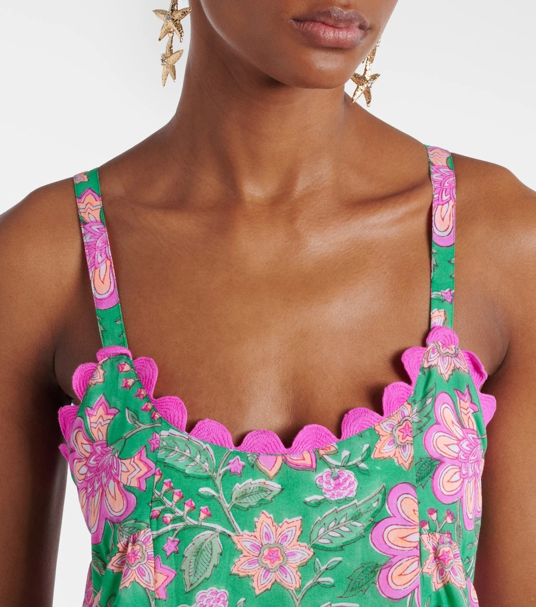 Juliet Dunn - Printed cotton maxi dress
