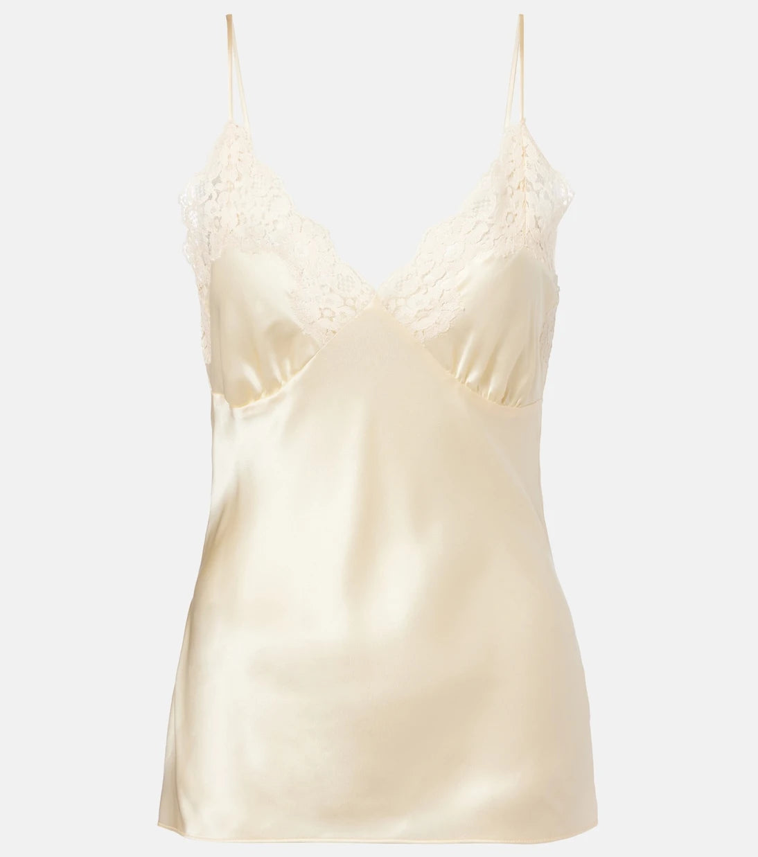 Stella McCartney - Lace-trimmed silk satin camisole