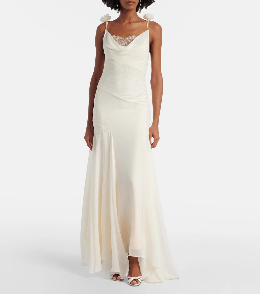 De La Vali - Bridal Dia silk chiffon gown