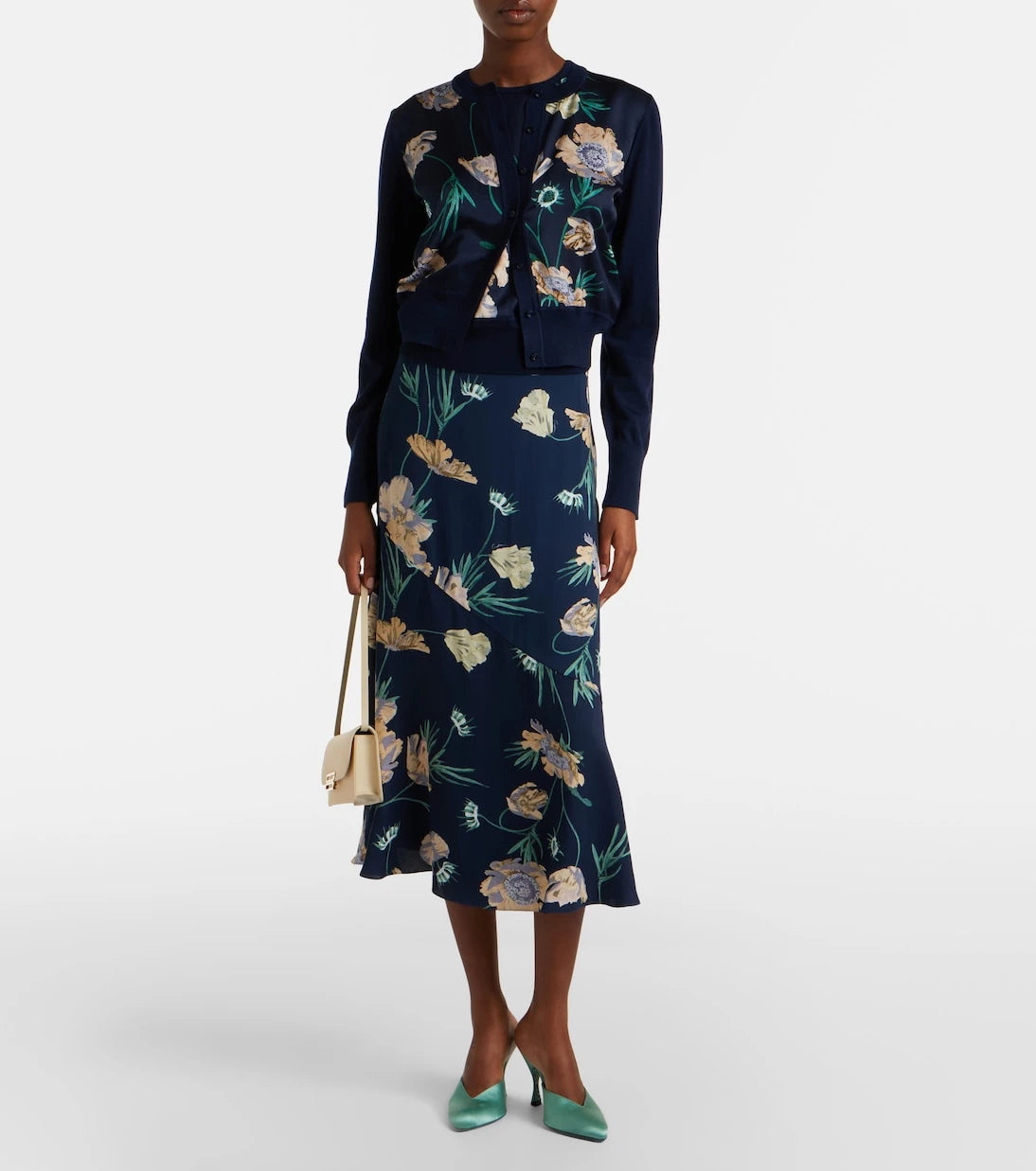 Erdem - Floral midi skirt