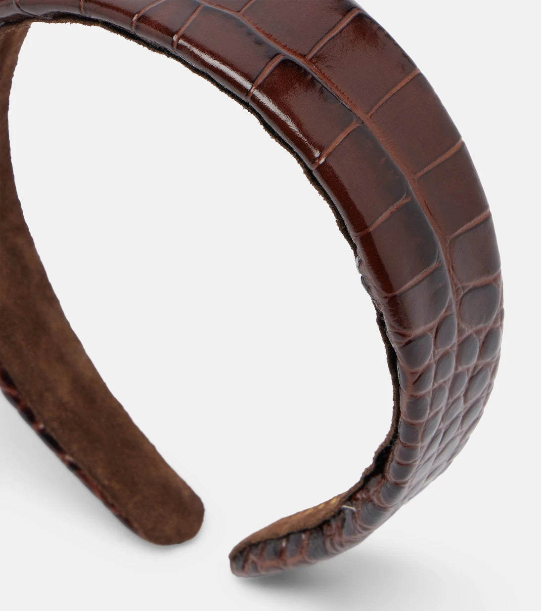 Jennifer Behr - Cruz croc-effect leather headband