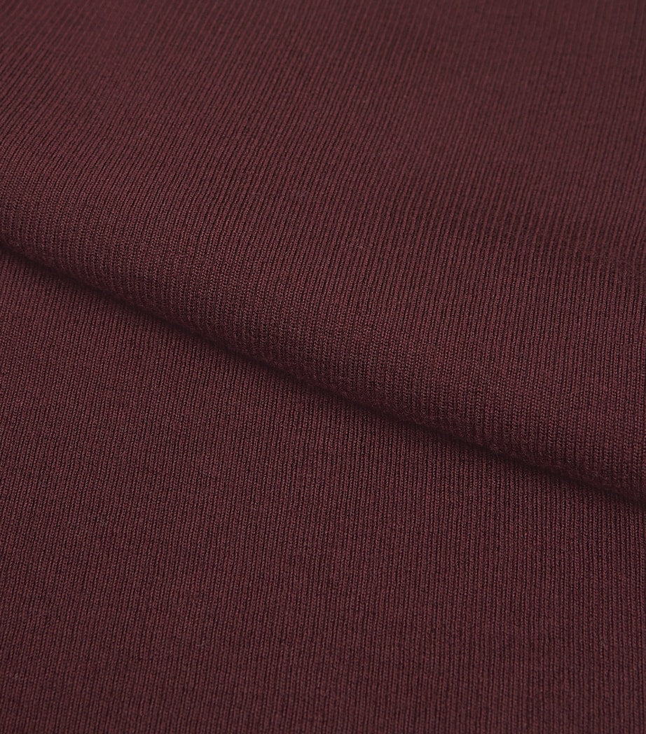 Red Wool Short-Sleeve Sweater