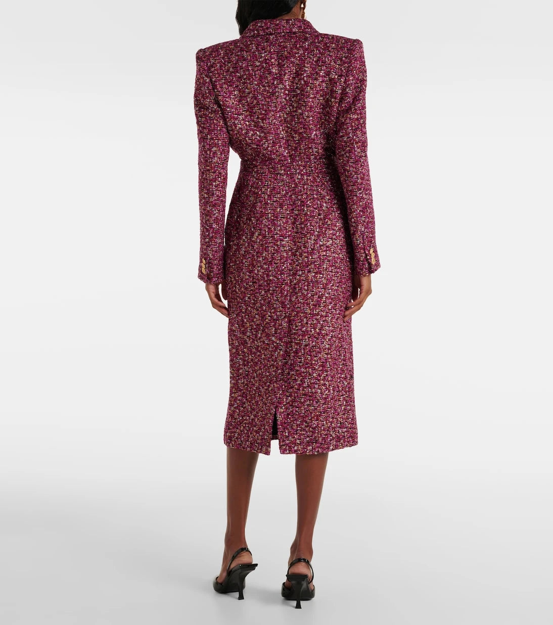 Alessandra Rich - Sequined tweed midi skirt