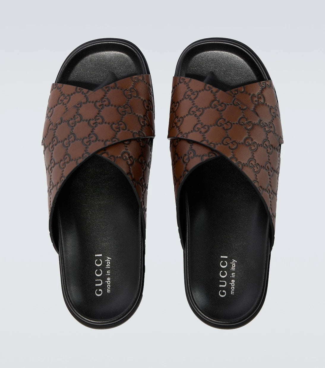 Gucci - GG leather slides