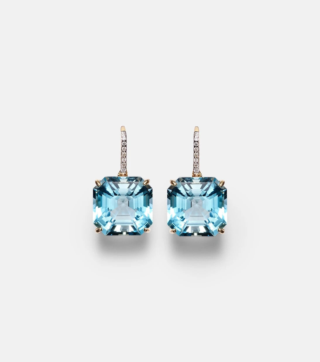 Mateo - 14kt gold earrings with topaz and diamonds