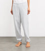 Grey Cotton-Blend Fleece Sweatpants