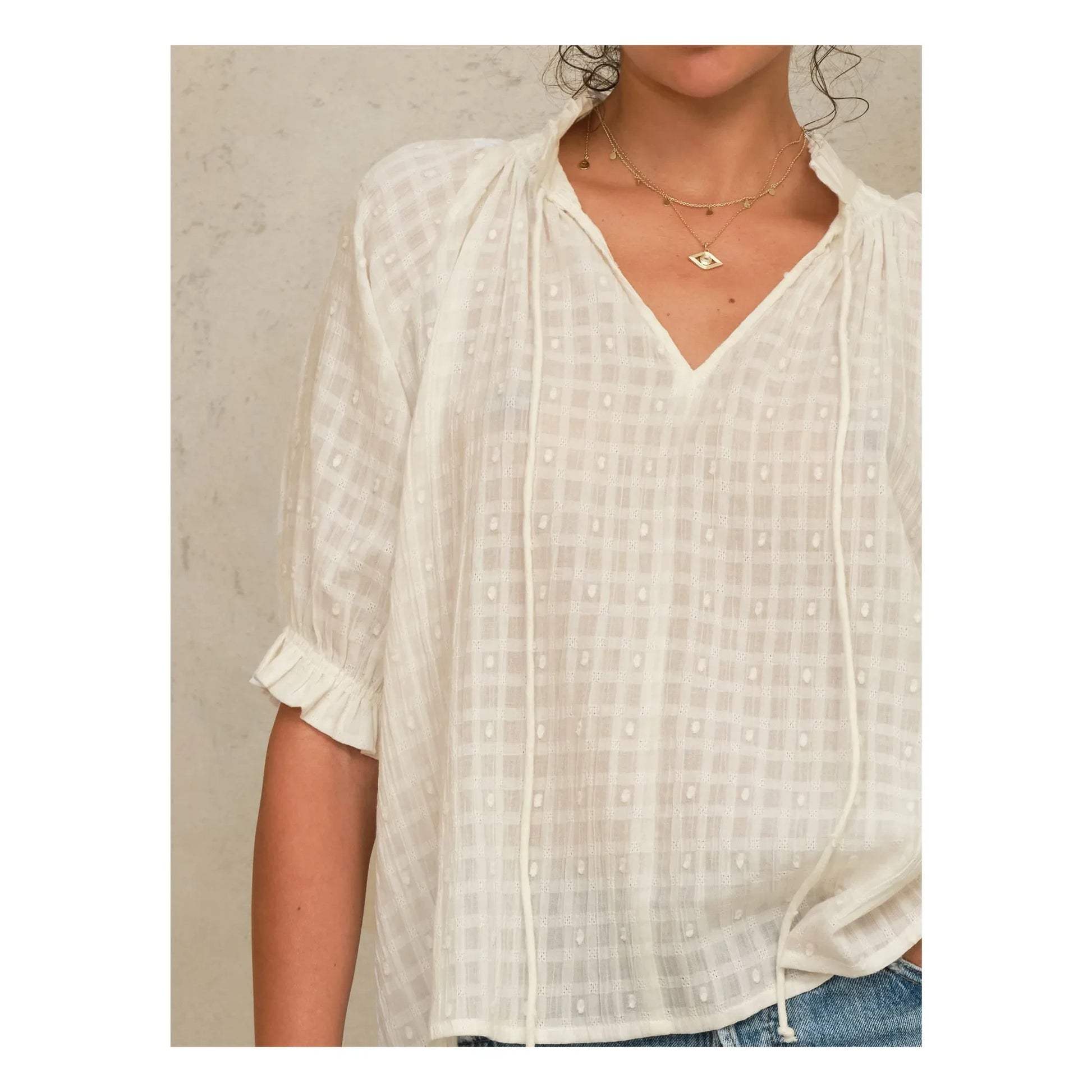 M.A.B.E. - Etta Cotton blouse | Ecru
