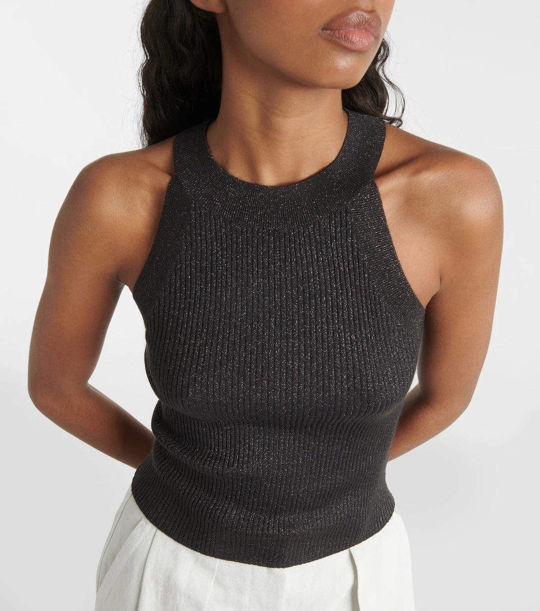 Brunello Cucinelli - Cashmere and silk-blend tank top