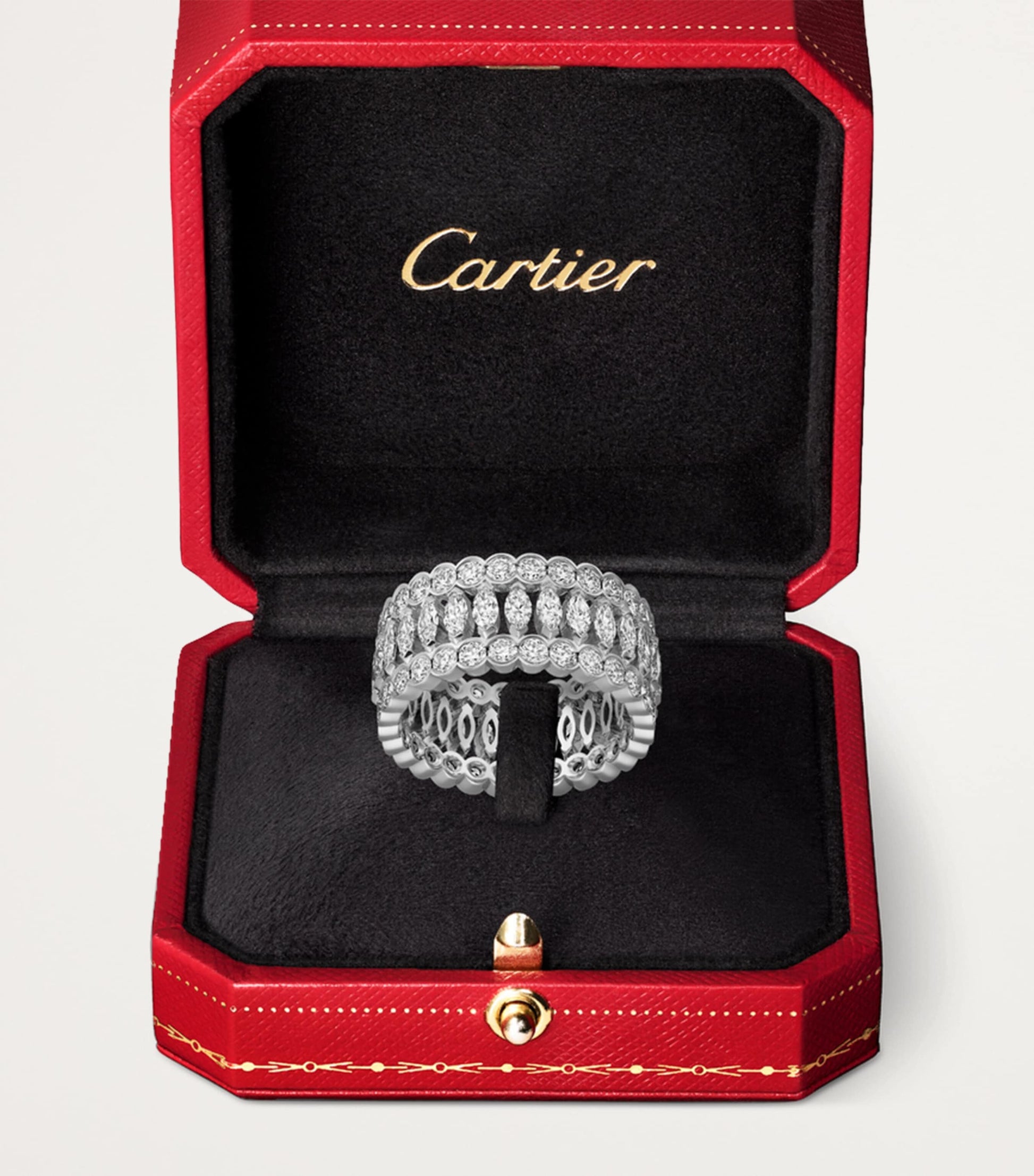 Cartier White Gold and Diamond Broderie de Cartier Ring