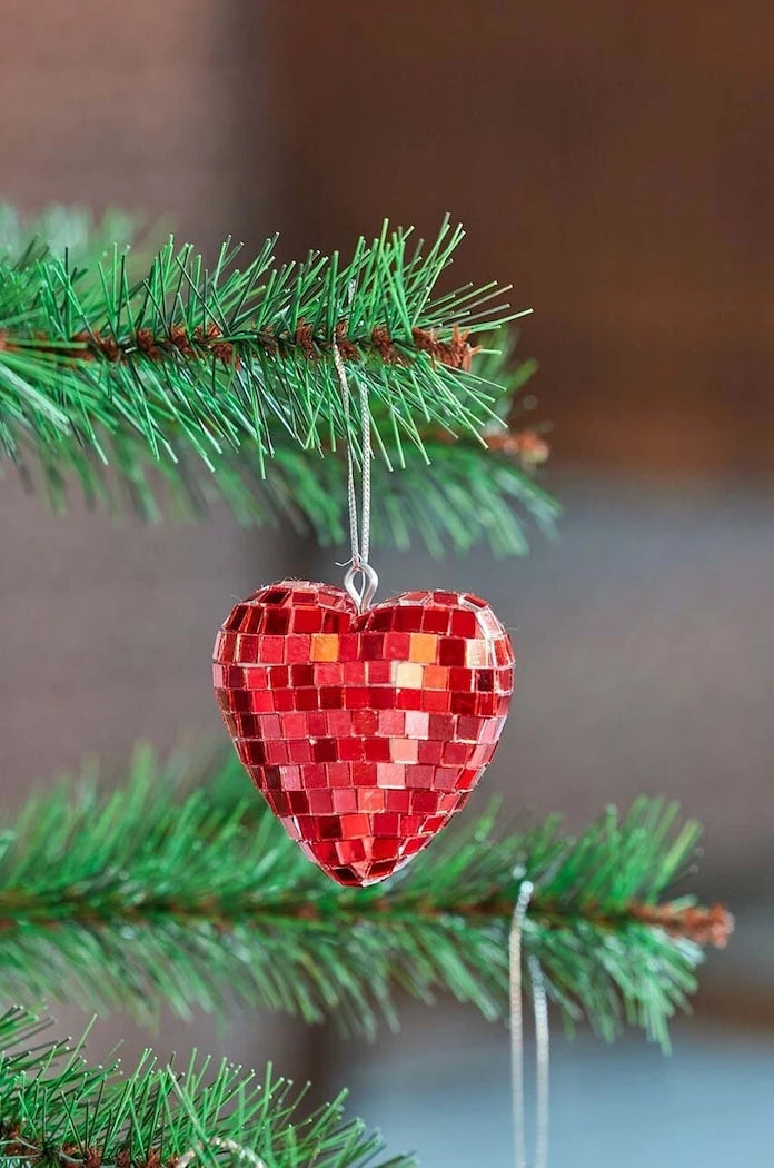 Декоративна висулка Rice Small Heart Disco Ball