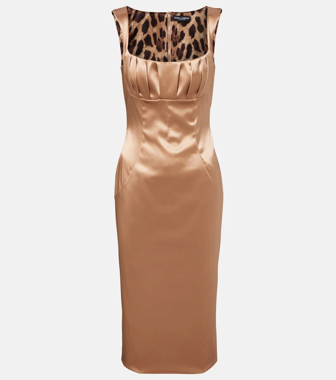 Dolce&Gabbana - Pleated satin midi dress