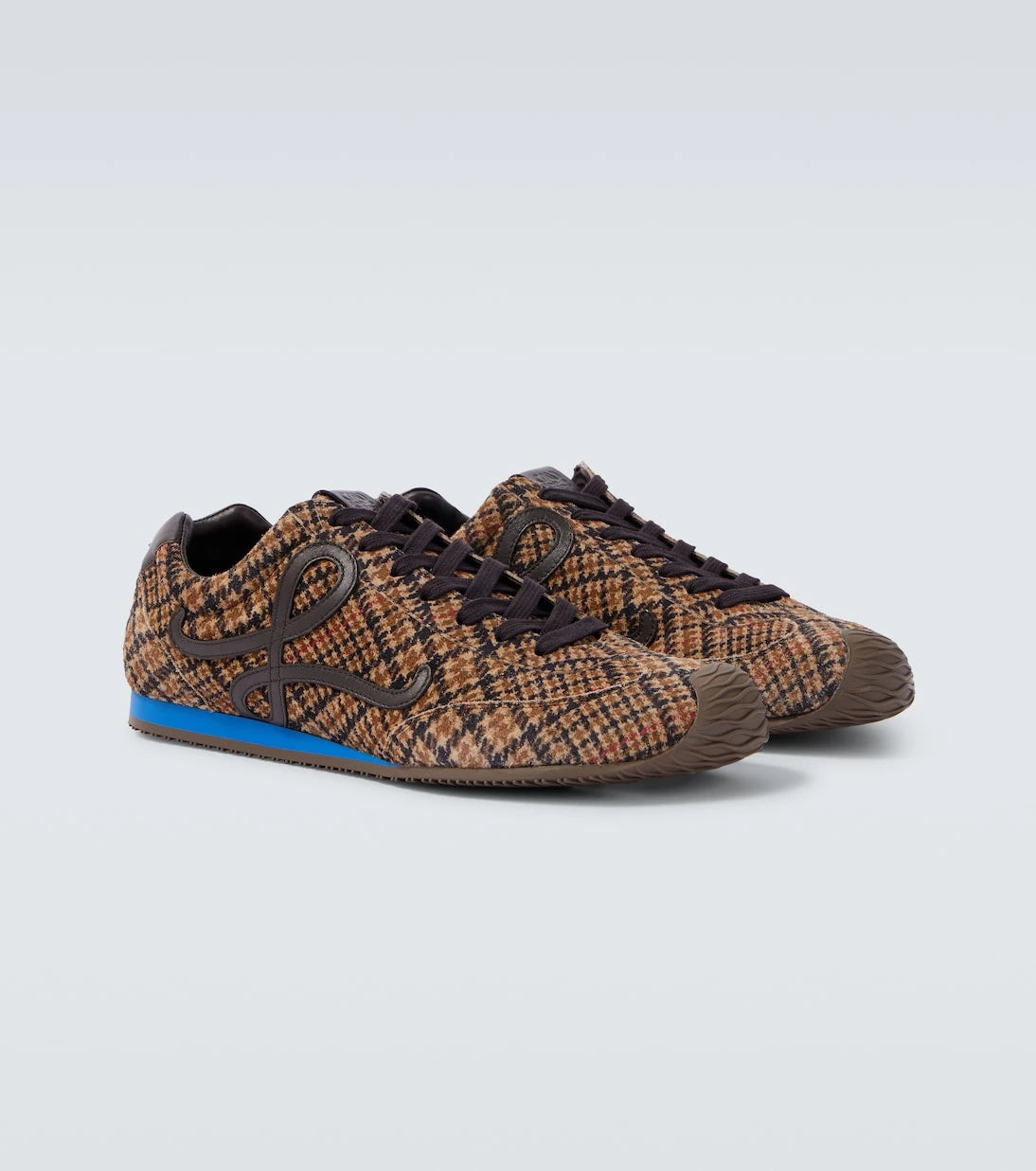 Loewe - Ballet Runner 2.0 checked suede sneakers