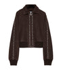 LOEWE Brown Suede Studded Bomber Jacket