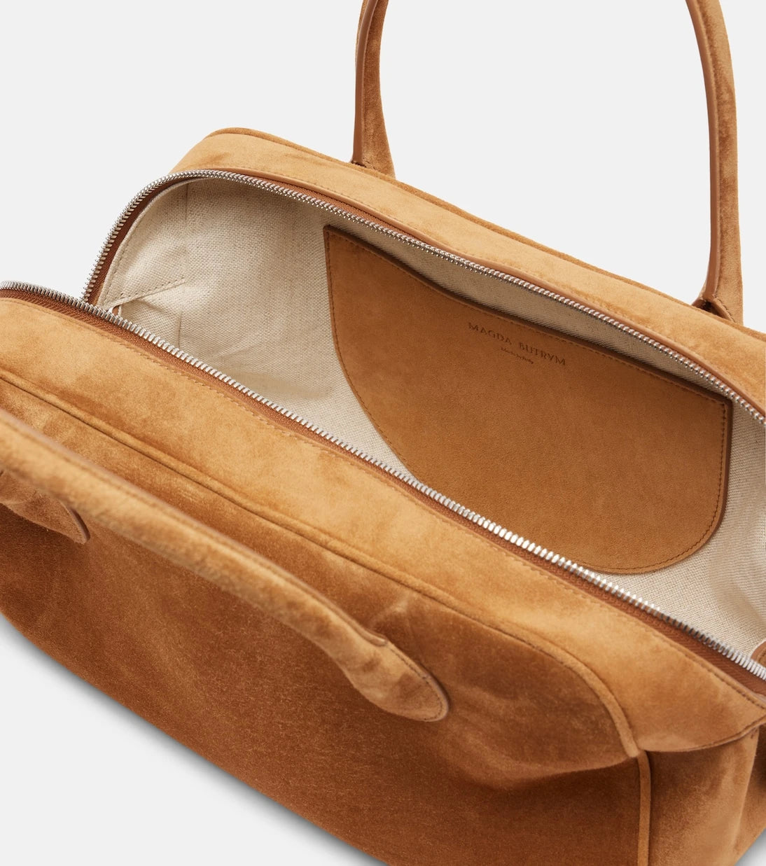 Magda Butrym - Brigitte Small floral-appliqué suede tote bag