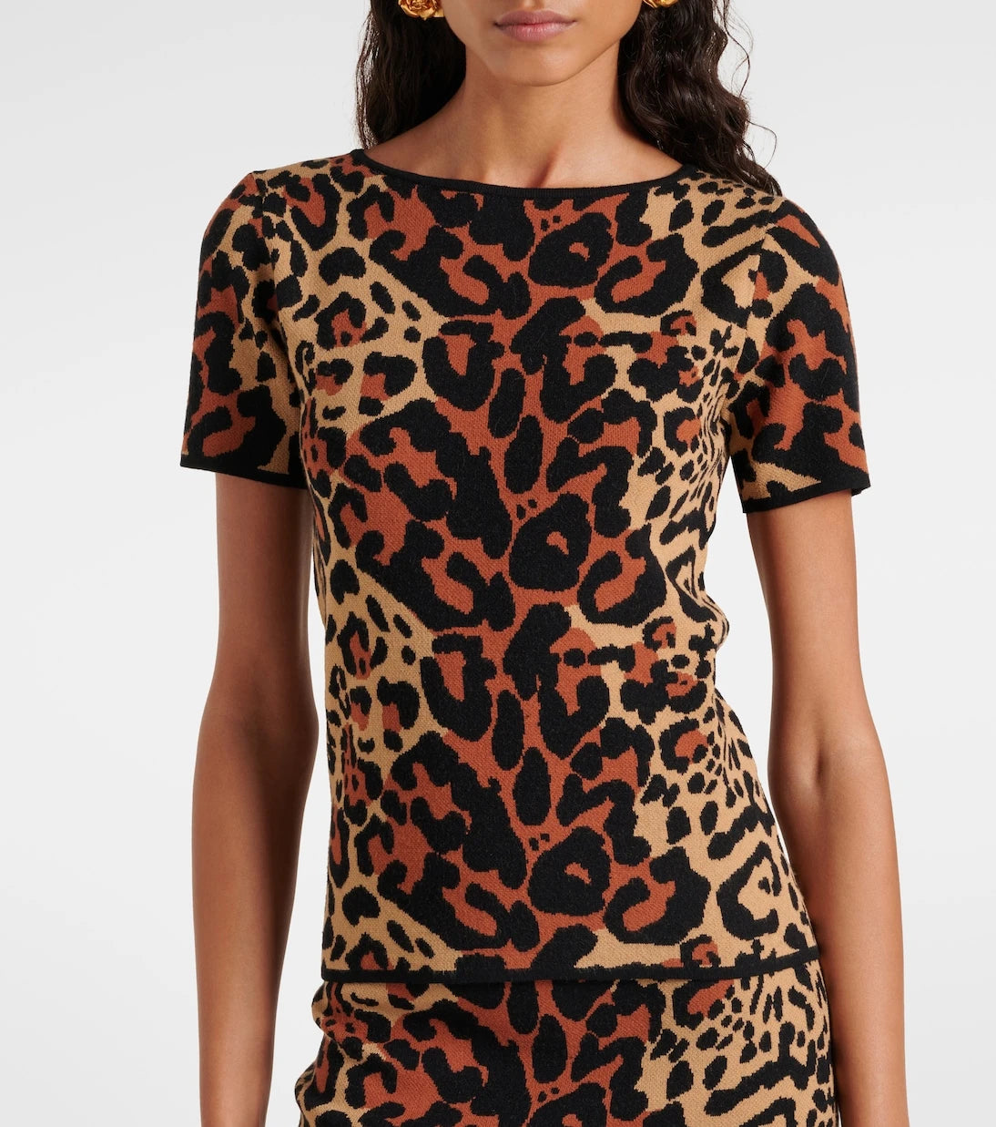 Blumarine - Shoert leopard-print top