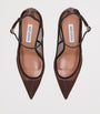 Brown Mesh Love Affair Pumps 80