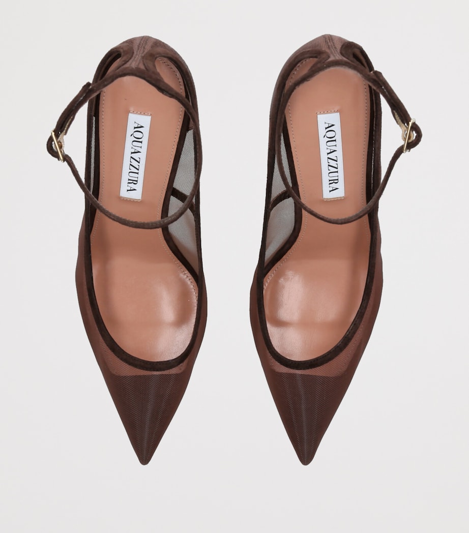 Brown Mesh Love Affair Pumps 80