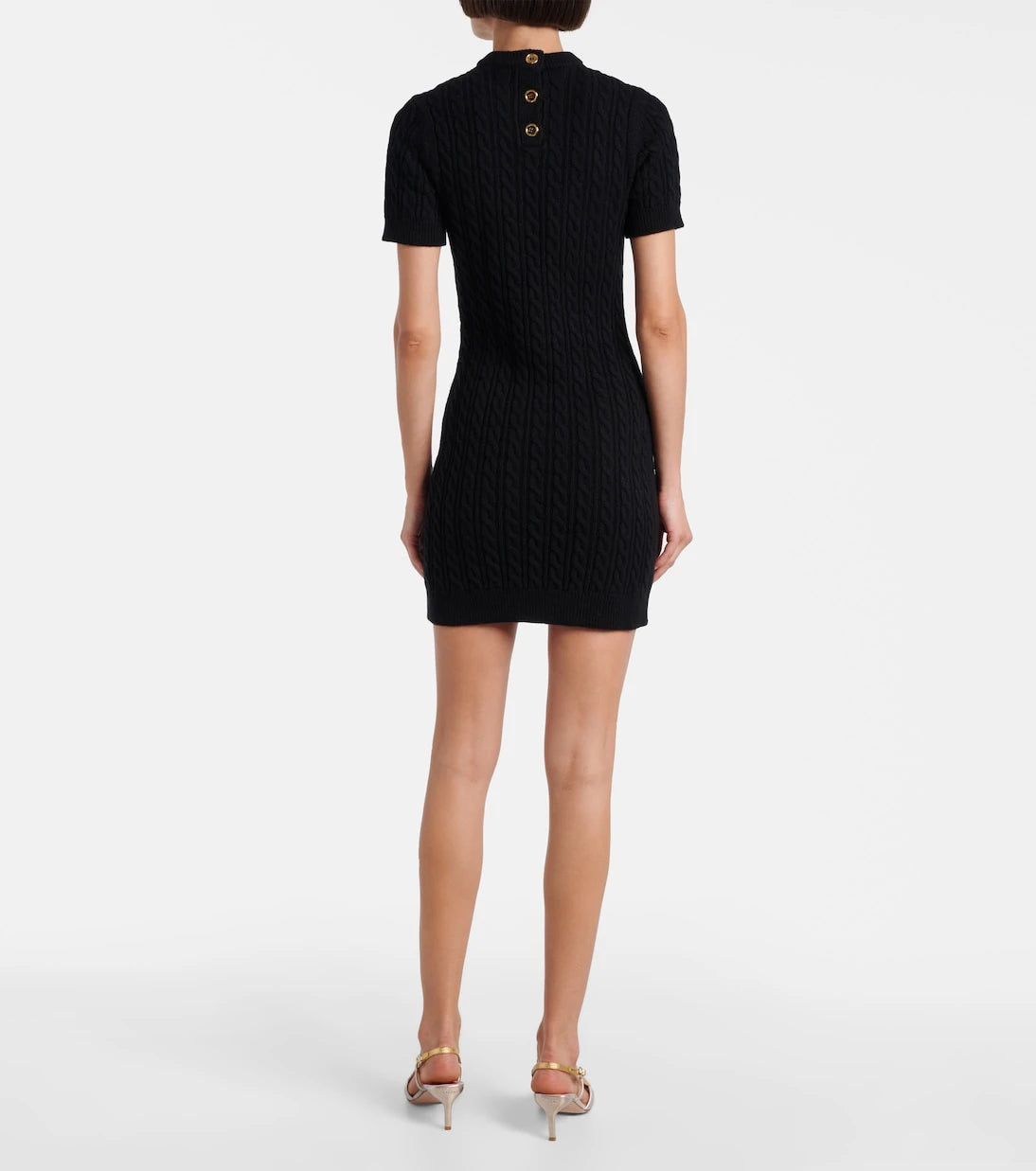 Patou - Cable-knit wool and cashmere minidress