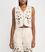 Rag & Bone Ivory Cut-Out Coralie Vest