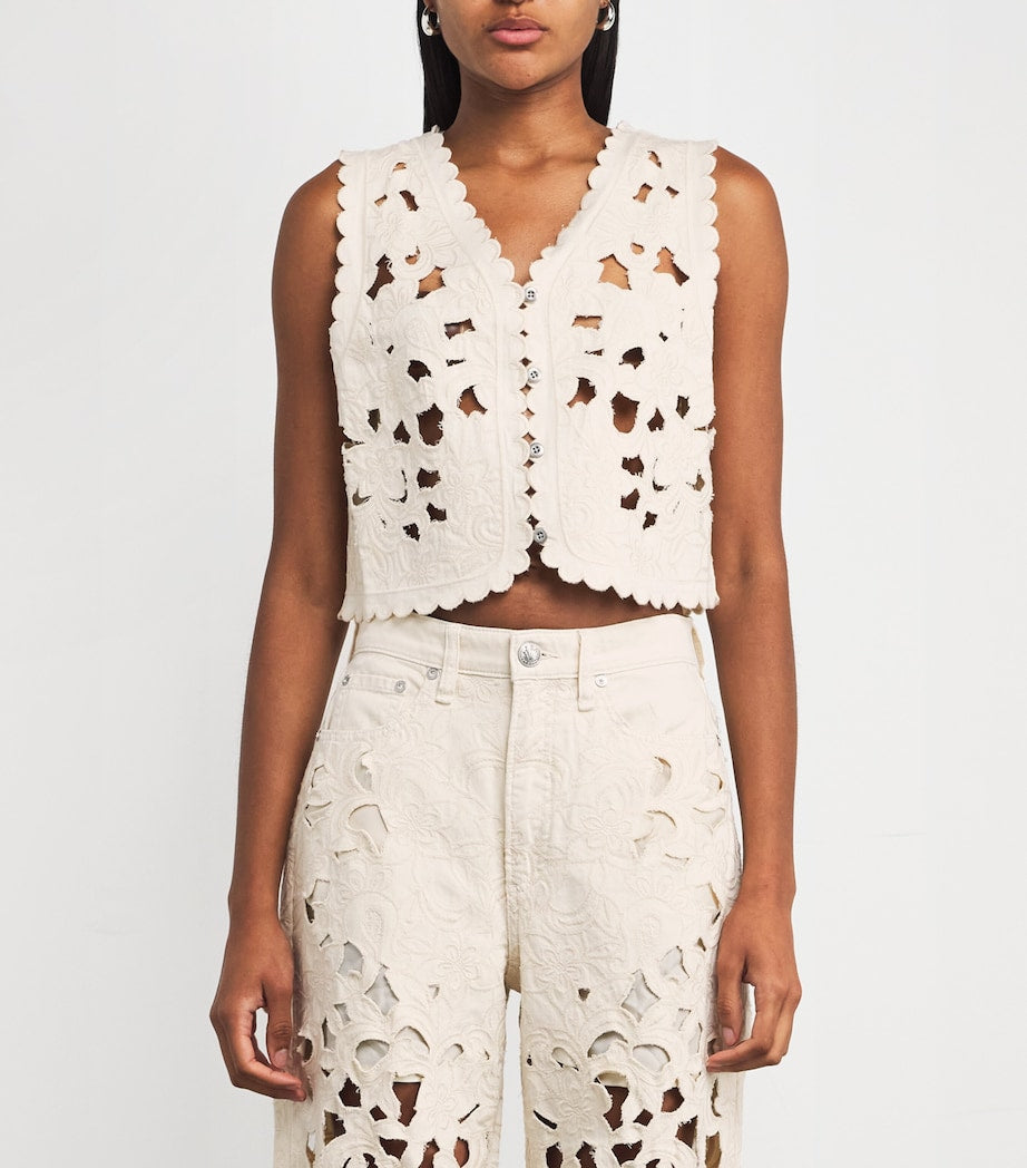 Ivory Cut-Out Coralie Vest