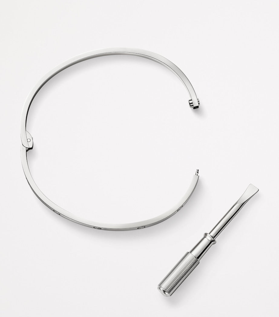 LOVE Small White Gold Bracelet