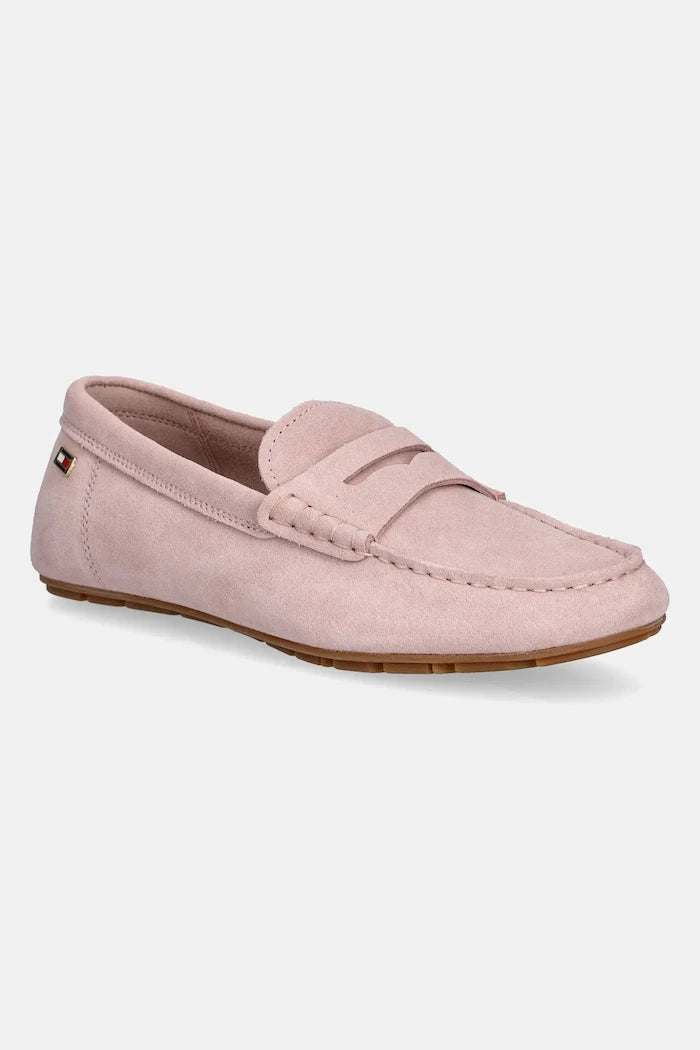 Tommy Hilfiger Kadın Süet Mokasen FLAG SOFT SUEDE DRIVER LOAFER
