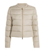 Moncler Beige Wool-Trim Mauvezin Puffer Jacket