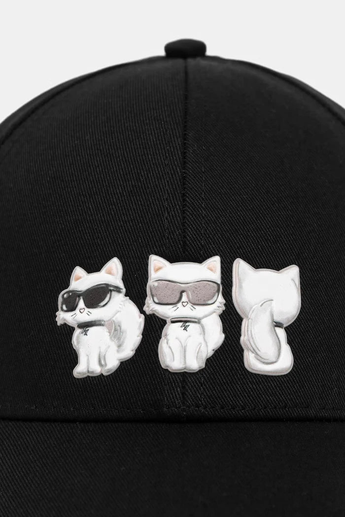 Karl Lagerfeld pamuklu vizörlü kadın şapka IKON