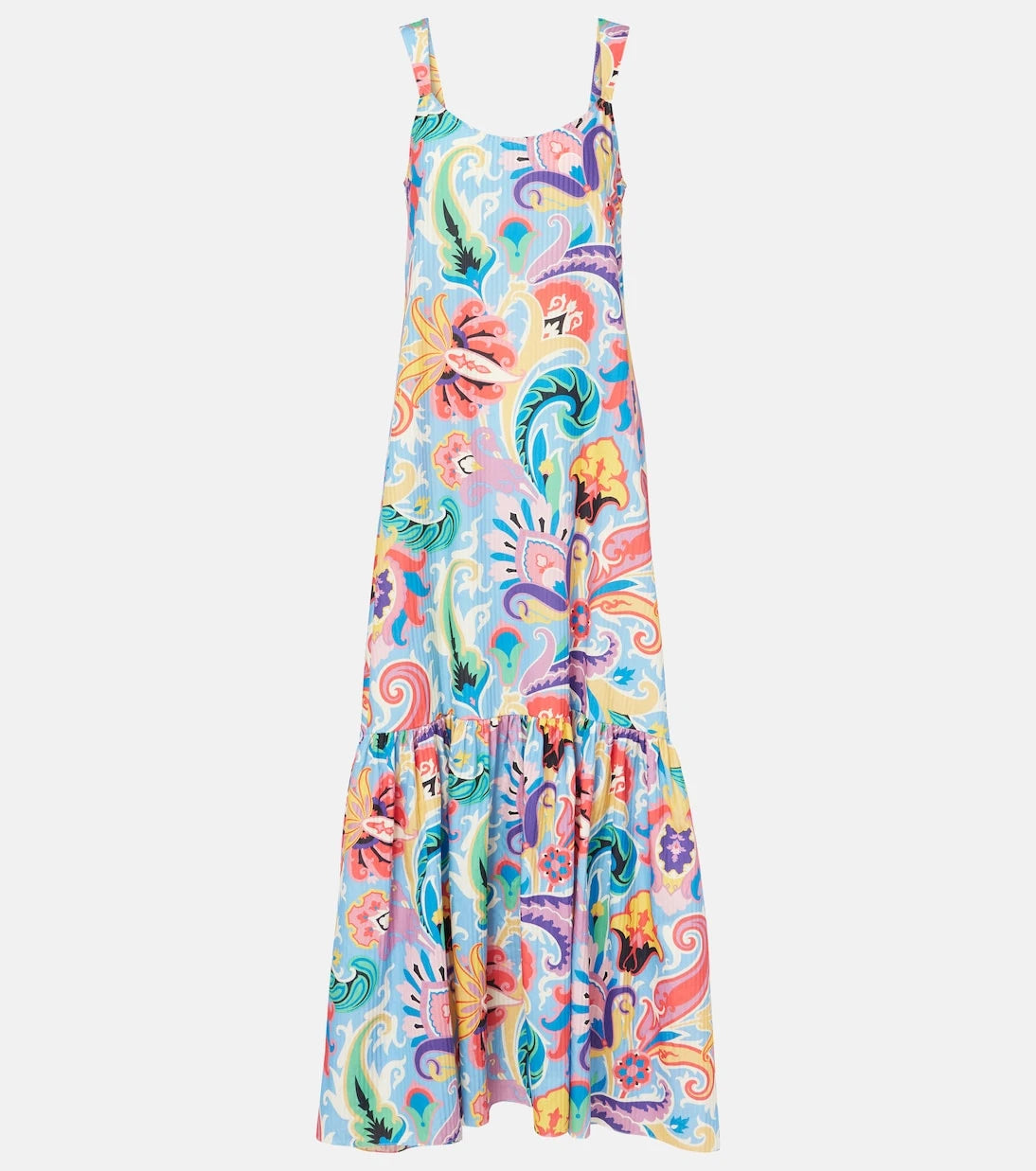Etro - Printed cotton and silk maxi dress