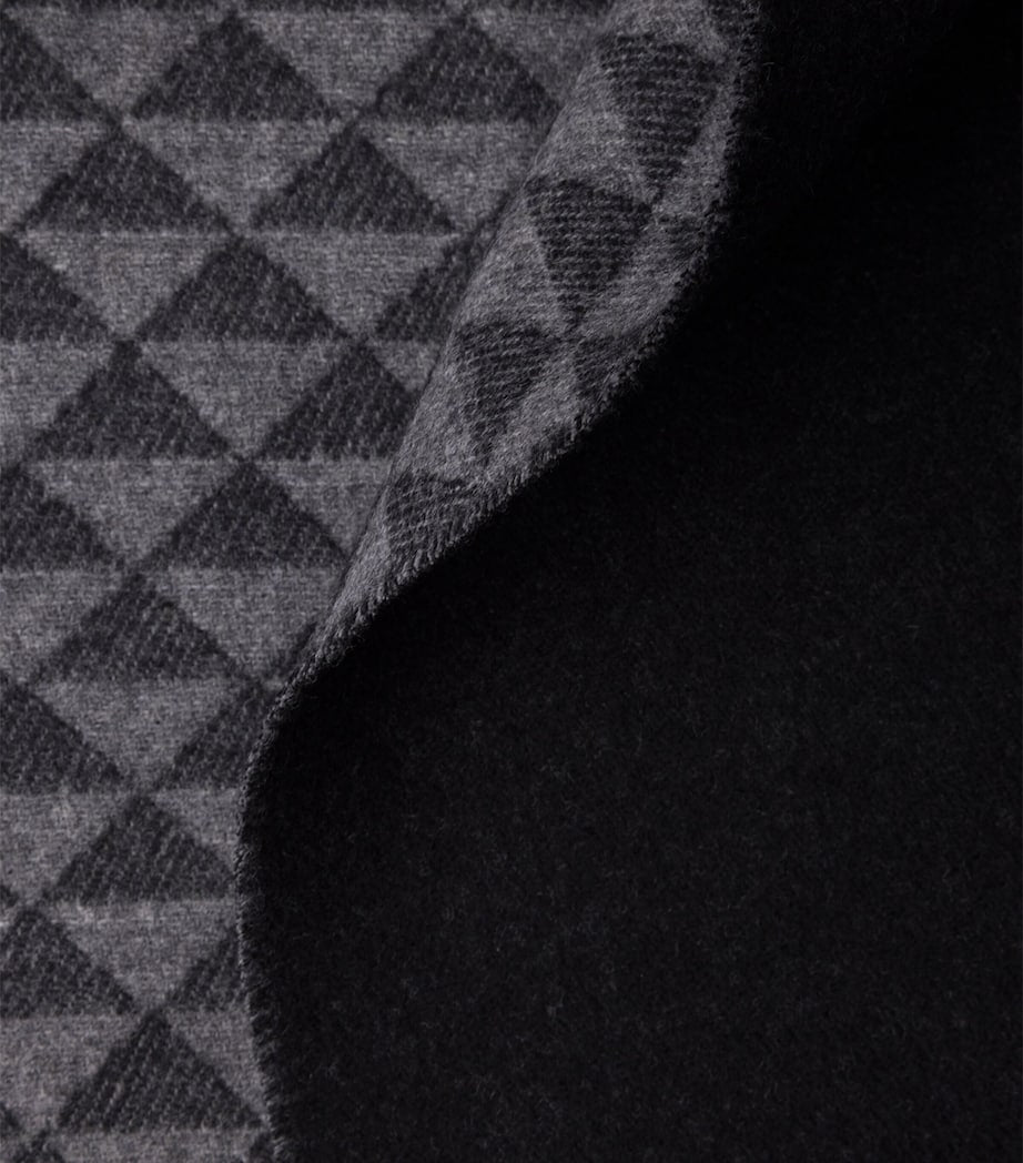 Prada Double Wool-Cashmere Symbole Throw