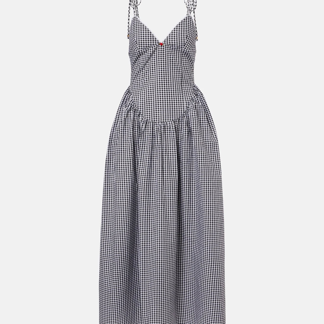 Bananhot - Paloma gingham cotton poplin maxi dress