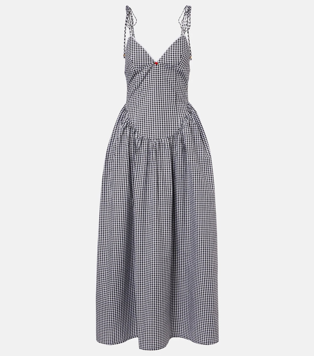 Bananhot - Paloma gingham cotton poplin maxi dress