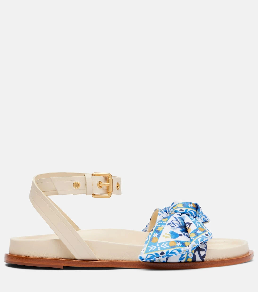 Farm Rio - Bow-detail printed sandals
