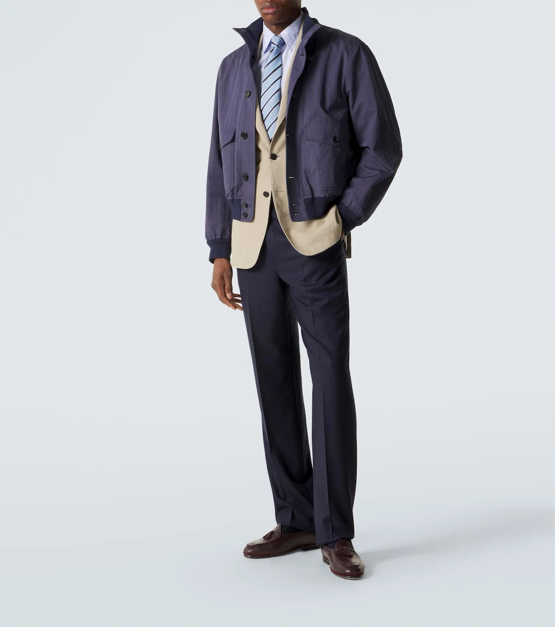 Dunhill - Cotton-blend twill bomber jacket