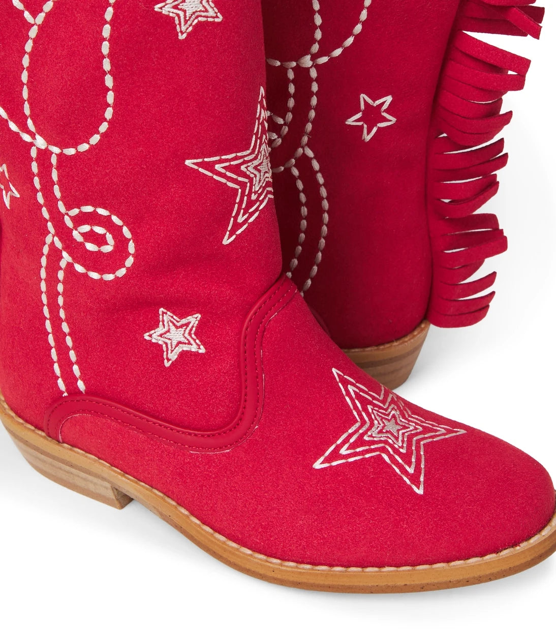 Stella McCartney Kids - Embroidered fringed cowboy boots