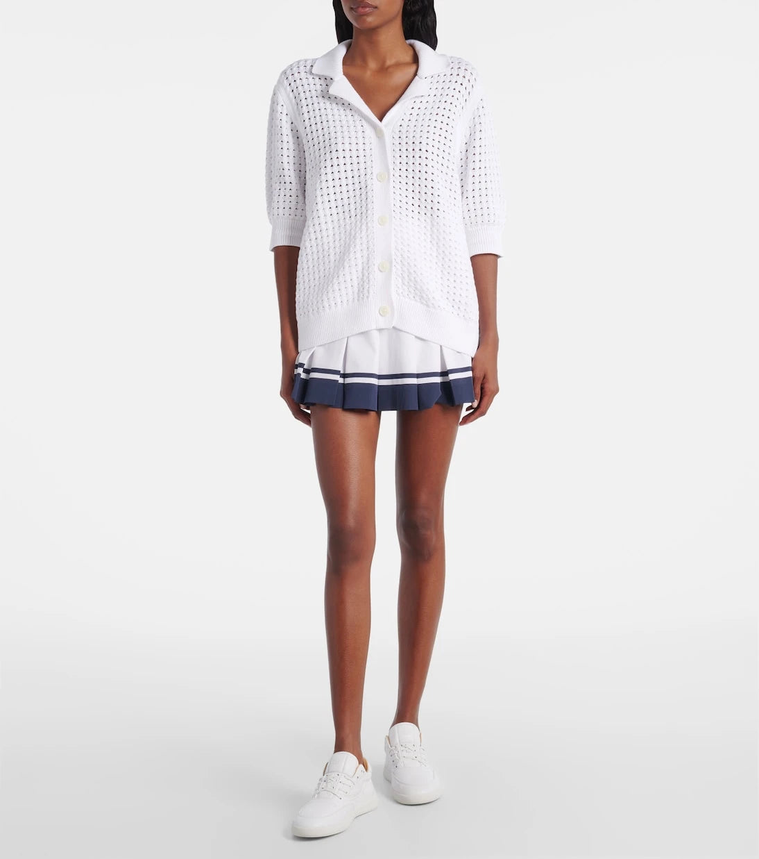 Varley - Ellie open-knit cotton cardigan