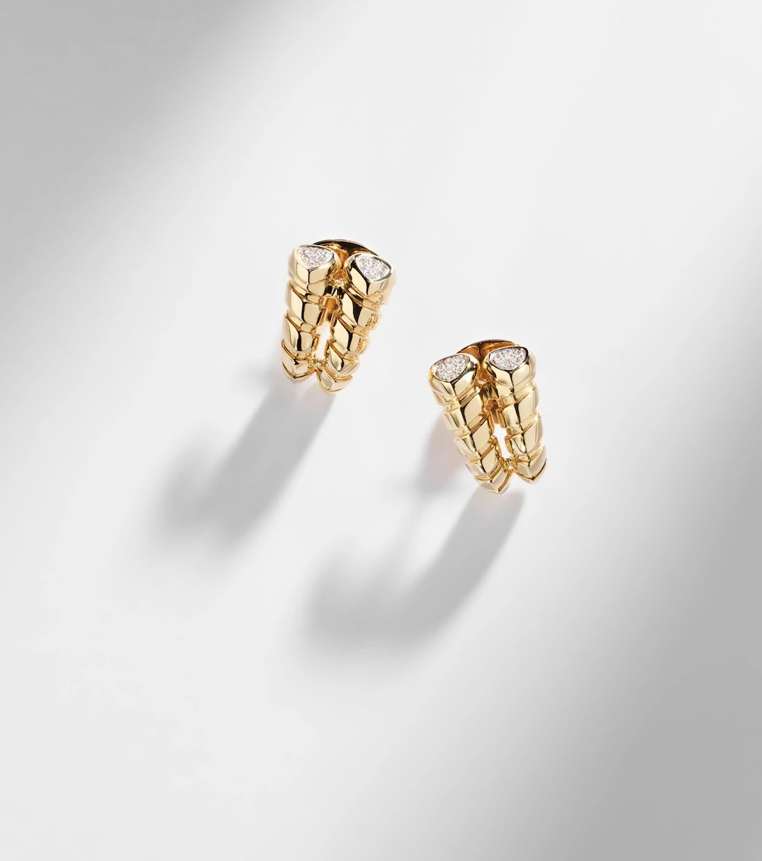 Marina B - Trisolina 18kt gold earrings with diamonds