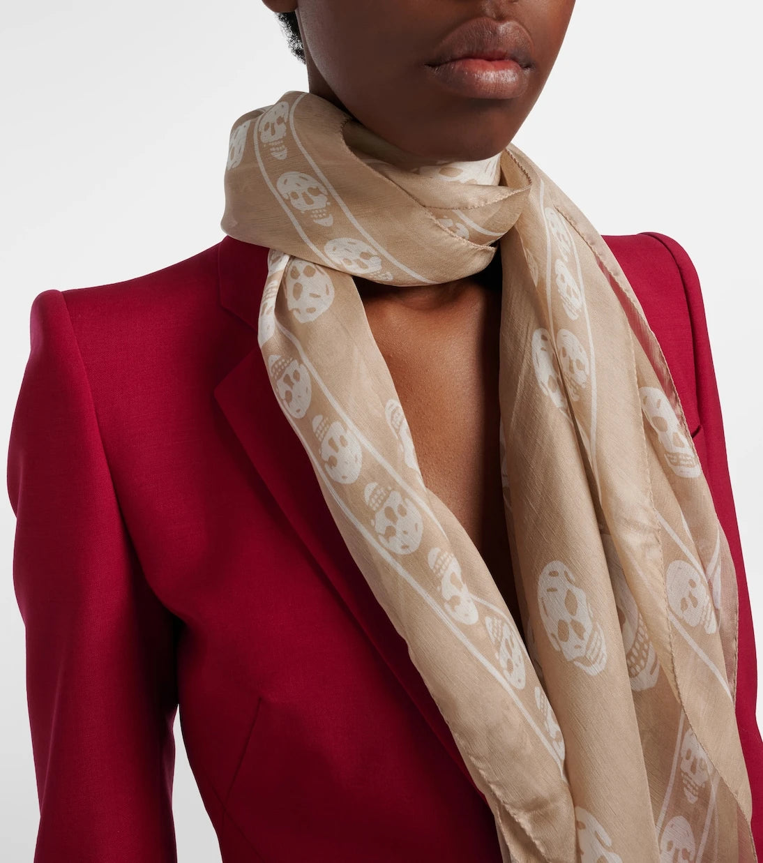 McQueen - Skull silk scarf