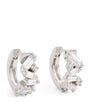 White Gold and Diamond Frenzy Huggie Earrings