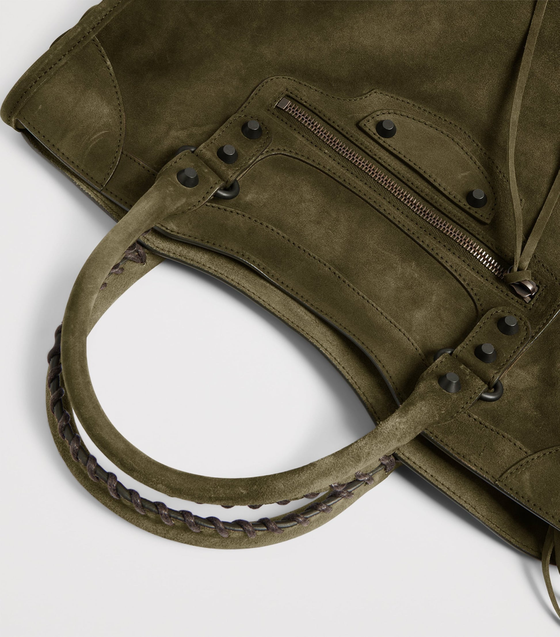 Balenciaga Small Suede Le City Top-Handle Bag