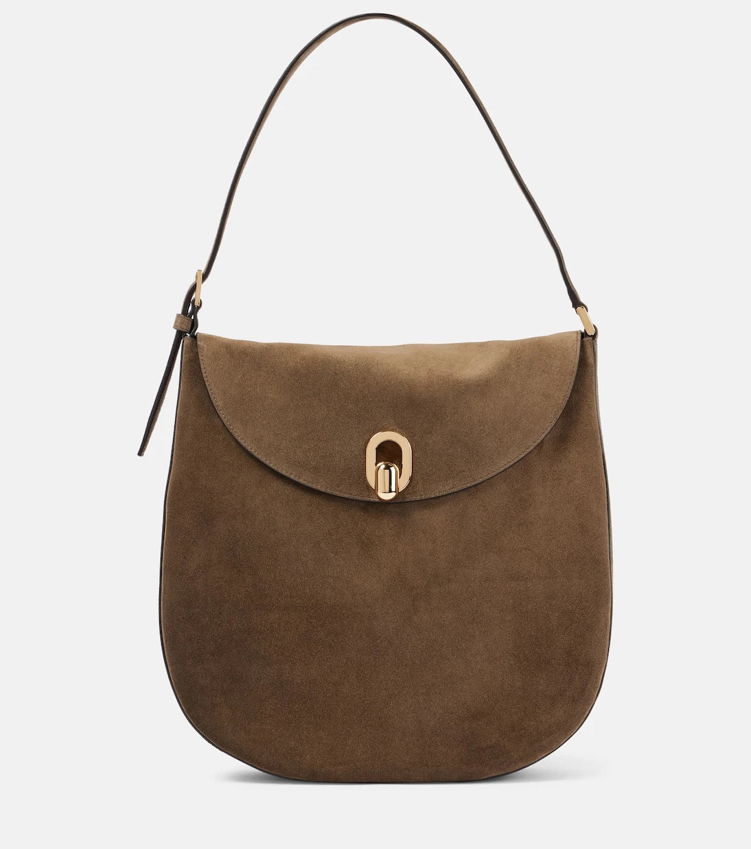 Savette - Large Tondo suede shoulder bag