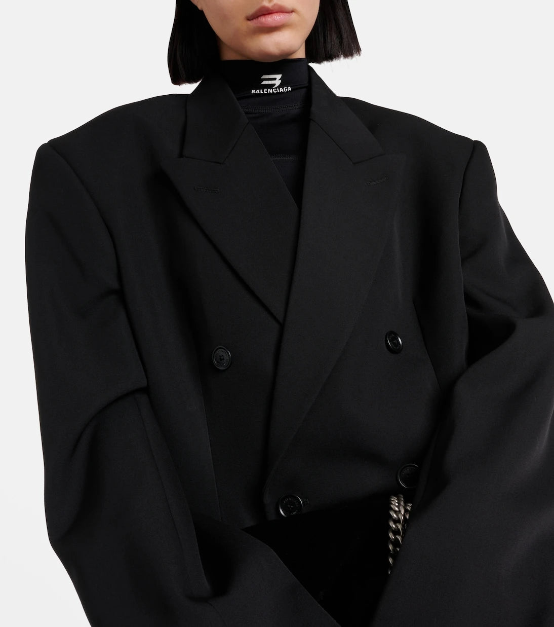 Balenciaga - Cinched double-breasted wool blazer