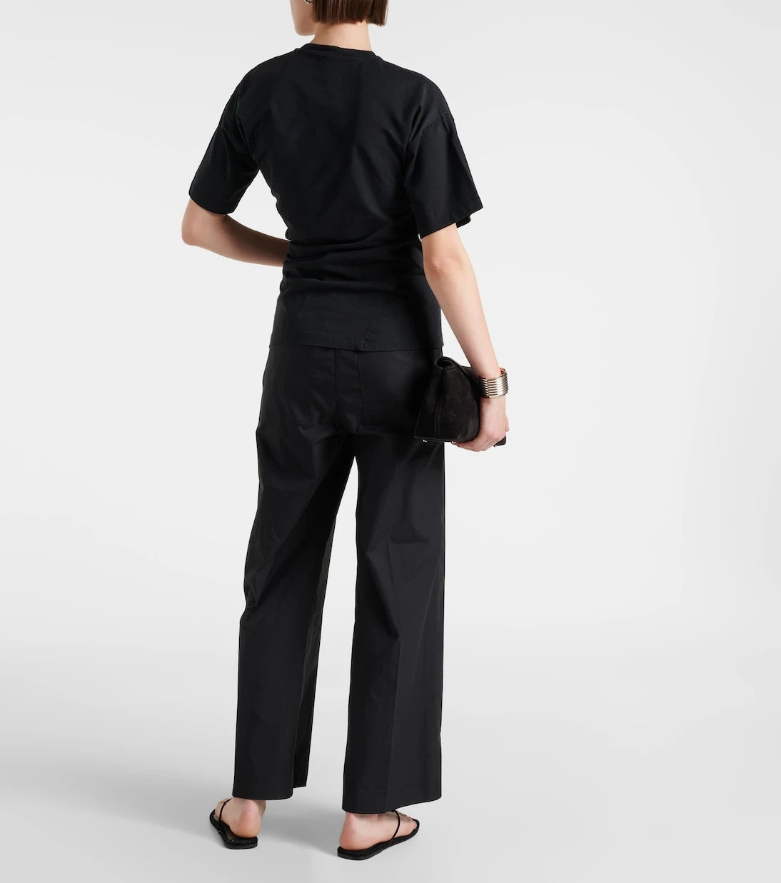 Toteme - Gathered cotton jersey T-shirt