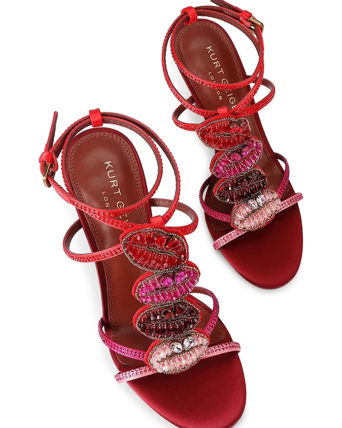 Kurt Geiger London yüksek topuklu sandalet Kiss Sandal Pink Comb Fabric