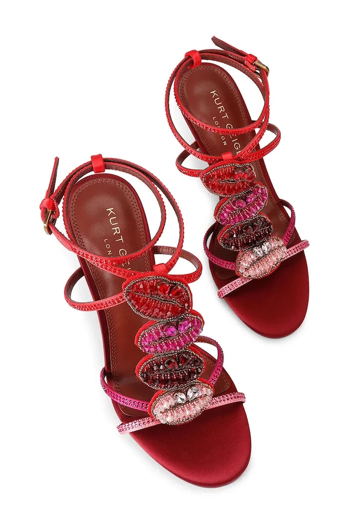 Kurt Geiger London yüksek topuklu sandalet Kiss Sandal Pink Comb Fabric